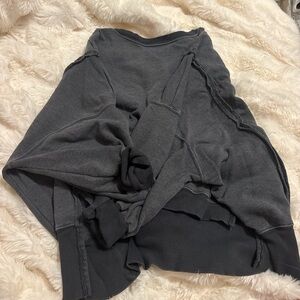 Free People Dark Gray Oversized Sweatshirt